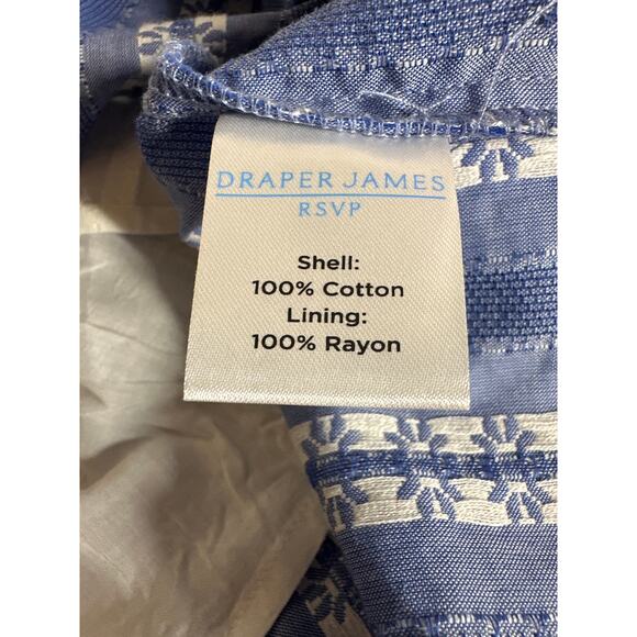 Draper James RSVP Tiered Maxi Dress Smocked Sleeveless with Tie Straps Blue XL - Picture 15 of 16